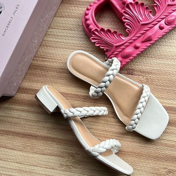 Sincerely Jules Neptune Double Braided Band Sandals - Picture 2 of 9